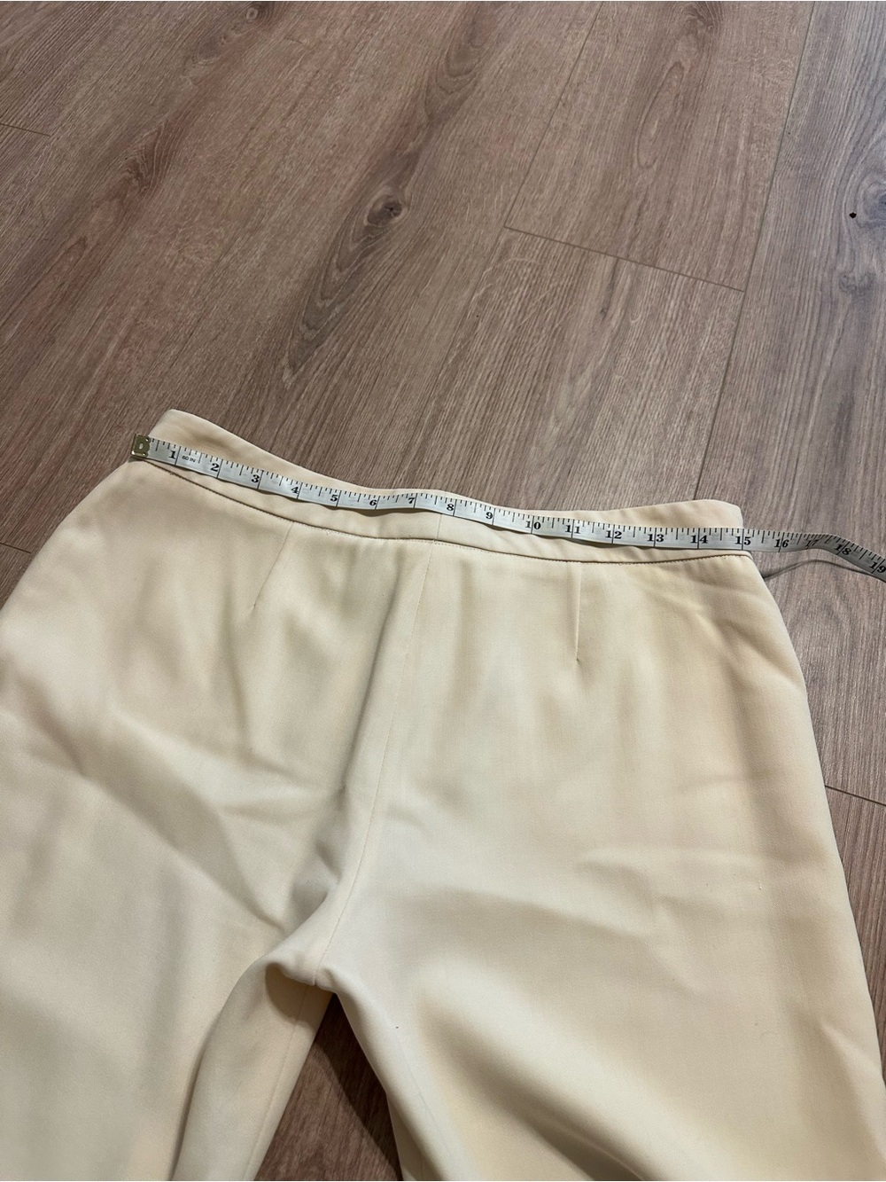 Chloe Cream Wide-Leg Women's Pants in porcelain size 38 - Picture 6 of 6
